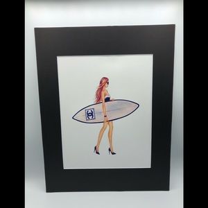 Fashion Surfer Art Print 11x14in